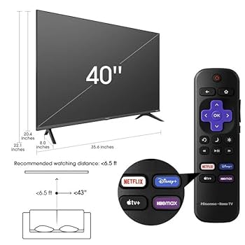Amazon.com: Hisense 40-Inch Smart TV 2K 1080p Full HD LCD